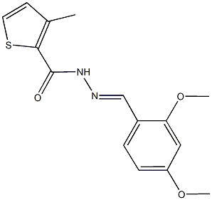 N'-(2,4-dimethoxybenzylidene)-3-methyl-2-thiophenecarbohydrazide Struktur