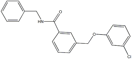 N-benzyl-3-[(3-chlorophenoxy)methyl]benzamide Struktur