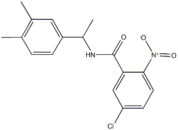 5-chloro-N-[1-(3,4-dimethylphenyl)ethyl]-2-nitrobenzamide Struktur