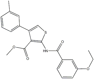 methyl 2-[(3-ethoxybenzoyl)amino]-4-(3-methylphenyl)thiophene-3-carboxylate Struktur