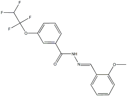 N'-(2-methoxybenzylidene)-3-(1,1,2,2-tetrafluoroethoxy)benzohydrazide Struktur