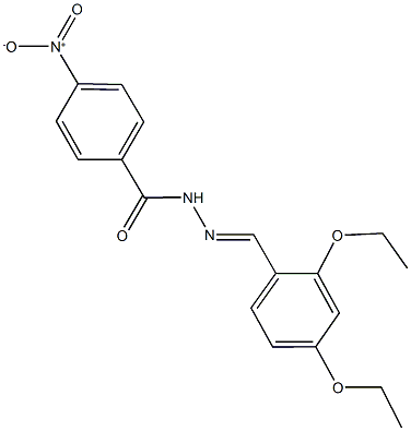 N'-(2,4-diethoxybenzylidene)-4-nitrobenzohydrazide Struktur