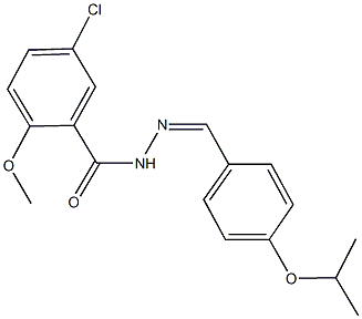 5-chloro-N'-(4-isopropoxybenzylidene)-2-methoxybenzohydrazide Struktur