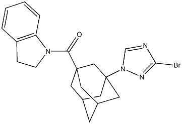 1-{[3-(3-bromo-1H-1,2,4-triazol-1-yl)-1-adamantyl]carbonyl}indoline Structure