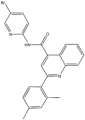 N-(5-bromopyridin-2-yl)-2-(2,4-dimethylphenyl)quinoline-4-carboxamide Struktur