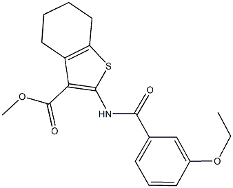 methyl 2-[(3-ethoxybenzoyl)amino]-4,5,6,7-tetrahydro-1-benzothiophene-3-carboxylate Struktur