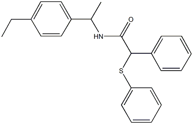 N-[1-(4-ethylphenyl)ethyl]-2-phenyl-2-(phenylsulfanyl)acetamide Struktur