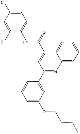 2-(3-butoxyphenyl)-N-(2,4-dichlorophenyl)-4-quinolinecarboxamide Struktur