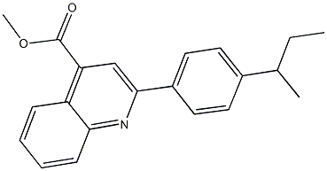 methyl 2-(4-sec-butylphenyl)-4-quinolinecarboxylate Struktur