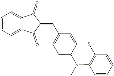 2-[(10-methyl-10H-phenothiazin-3-yl)methylene]-1H-indene-1,3(2H)-dione Struktur