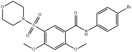 N-(4-bromophenyl)-2,4-dimethoxy-5-(4-morpholinylsulfonyl)benzamide Struktur