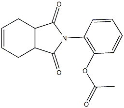 2-(1,3-dioxo-1,3,3a,4,7,7a-hexahydro-2H-isoindol-2-yl)phenyl acetate Struktur