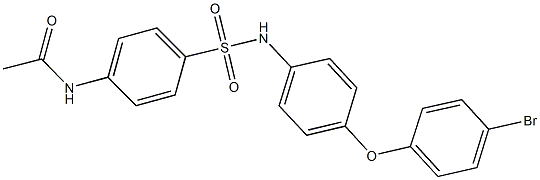 N-(4-{[4-(4-bromophenoxy)anilino]sulfonyl}phenyl)acetamide Struktur