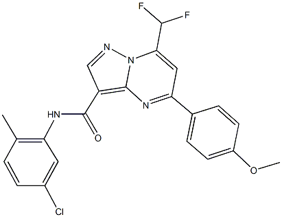 N-(5-chloro-2-methylphenyl)-7-(difluoromethyl)-5-(4-methoxyphenyl)pyrazolo[1,5-a]pyrimidine-3-carboxamide Struktur