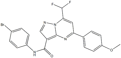 N-(4-bromophenyl)-7-(difluoromethyl)-5-(4-methoxyphenyl)pyrazolo[1,5-a]pyrimidine-3-carboxamide Struktur