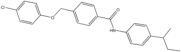 N-(4-sec-butylphenyl)-4-[(4-chlorophenoxy)methyl]benzamide Struktur