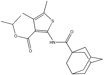 isopropyl 2-[(1-adamantylcarbonyl)amino]-4,5-dimethyl-3-thiophenecarboxylate Struktur