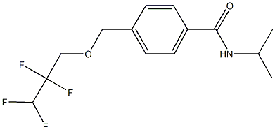 N-isopropyl-4-[(2,2,3,3-tetrafluoropropoxy)methyl]benzamide Struktur