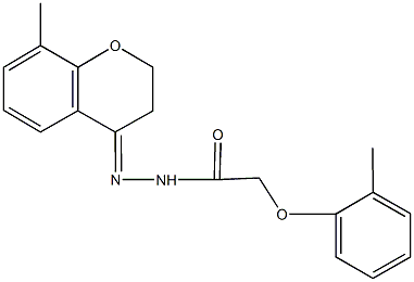 N'-(8-methyl-2,3-dihydro-4H-chromen-4-ylidene)-2-(2-methylphenoxy)acetohydrazide Struktur