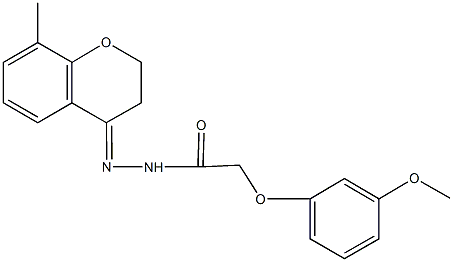 2-(3-methoxyphenoxy)-N'-(8-methyl-2,3-dihydro-4H-chromen-4-ylidene)acetohydrazide Struktur