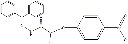 N'-(9H-fluoren-9-ylidene)-2-{4-nitrophenoxy}propanohydrazide Struktur