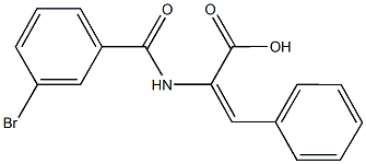 2-[(3-bromobenzoyl)amino]-3-phenylacrylic acid Struktur