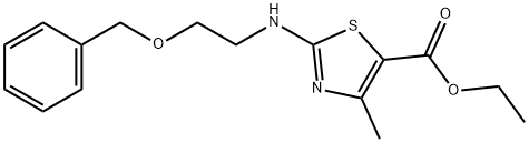 ethyl 2-{[2-(benzyloxy)ethyl]amino}-4-methyl-1,3-thiazole-5-carboxylate Struktur