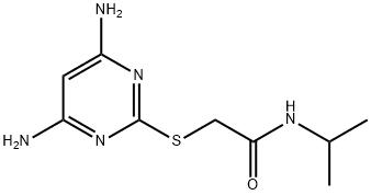 2-[(4,6-diaminopyrimidin-2-yl)sulfanyl]-N-(1-methylethyl)acetamide Struktur