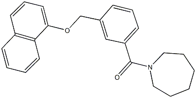 1-{3-[(1-naphthyloxy)methyl]benzoyl}azepane Struktur