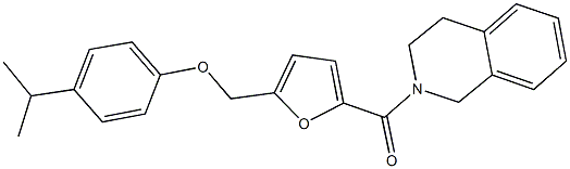 [5-(3,4-dihydroisoquinolin-2(1H)-ylcarbonyl)-2-furyl]methyl 4-isopropylphenyl ether Struktur