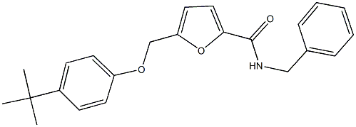 N-benzyl-5-[(4-tert-butylphenoxy)methyl]-2-furamide Struktur