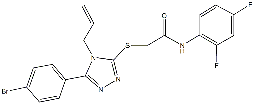 2-{[4-allyl-5-(4-bromophenyl)-4H-1,2,4-triazol-3-yl]sulfanyl}-N-(2,4-difluorophenyl)acetamide Struktur