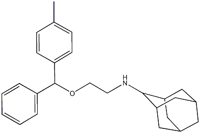 N-{2-[(4-methylphenyl)(phenyl)methoxy]ethyl}-2-adamantanamine Struktur