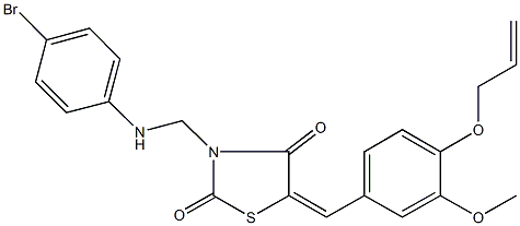 5-[4-(allyloxy)-3-methoxybenzylidene]-3-[(4-bromoanilino)methyl]-1,3-thiazolidine-2,4-dione Struktur