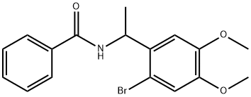 N-[1-(2-bromo-4,5-dimethoxyphenyl)ethyl]benzamide Struktur