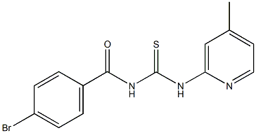 N-(4-bromobenzoyl)-N'-(4-methyl-2-pyridinyl)thiourea Struktur