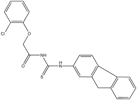 N-[(2-chlorophenoxy)acetyl]-N'-(9H-fluoren-2-yl)thiourea Struktur