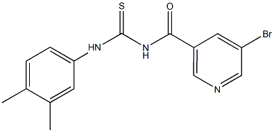 N-[(5-bromo-3-pyridinyl)carbonyl]-N'-(3,4-dimethylphenyl)thiourea Struktur