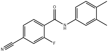 4-cyano-N-(3,4-dimethylphenyl)-2-fluorobenzamide Struktur