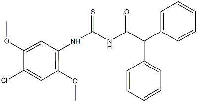 N-(4-chloro-2,5-dimethoxyphenyl)-N'-(diphenylacetyl)thiourea Struktur