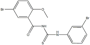 N-(5-bromo-2-methoxybenzoyl)-N'-(3-bromophenyl)thiourea Struktur