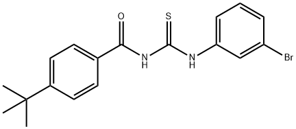 N-(3-bromophenyl)-N'-(4-tert-butylbenzoyl)thiourea Struktur