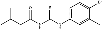 N-(4-bromo-3-methylphenyl)-N'-(3-methylbutanoyl)thiourea Struktur