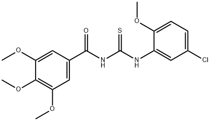 N-(5-chloro-2-methoxyphenyl)-N'-(3,4,5-trimethoxybenzoyl)thiourea Struktur