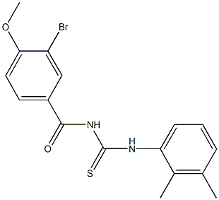 N-(3-bromo-4-methoxybenzoyl)-N'-(2,3-dimethylphenyl)thiourea Struktur