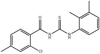 N-(2-chloro-4-methylbenzoyl)-N'-(2,3-dimethylphenyl)thiourea Struktur