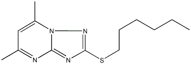 2-(hexylsulfanyl)-5,7-dimethyl[1,2,4]triazolo[1,5-a]pyrimidine Struktur