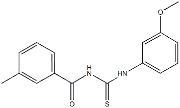 N-(3-methoxyphenyl)-N'-(3-methylbenzoyl)thiourea Struktur