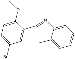 N-(5-bromo-2-methoxybenzylidene)-N-(2-methylphenyl)amine Struktur