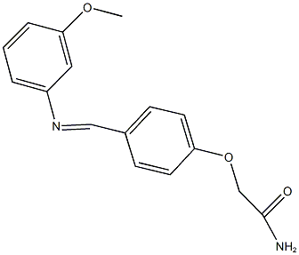 2-(4-{[(3-methoxyphenyl)imino]methyl}phenoxy)acetamide Struktur